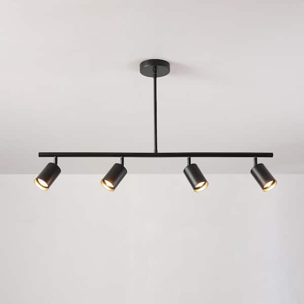 Globe Electric - Willard 2.92 ft. 4-Light Matte Black Adjustable Height Linear Track Lighting Kit