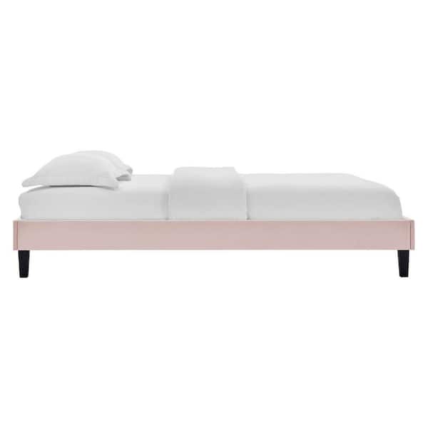 Reign Pink Full Performance Velvet Platform Bed Frame