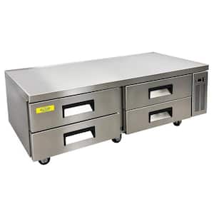 72.5 in. 47 cu. ft. Commercial NSF Refrigerated 4-Drawers Chefs Base EB72 Stainless