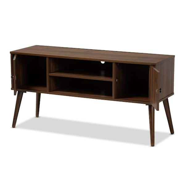 baxton studio modern walnut tv stand