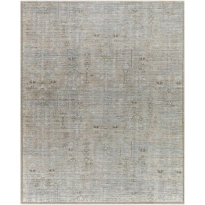 Becki Owens Darling Taupe/Ice Blue Traditional Washable 8 ft. x 10 ft. Indoor Area Rug