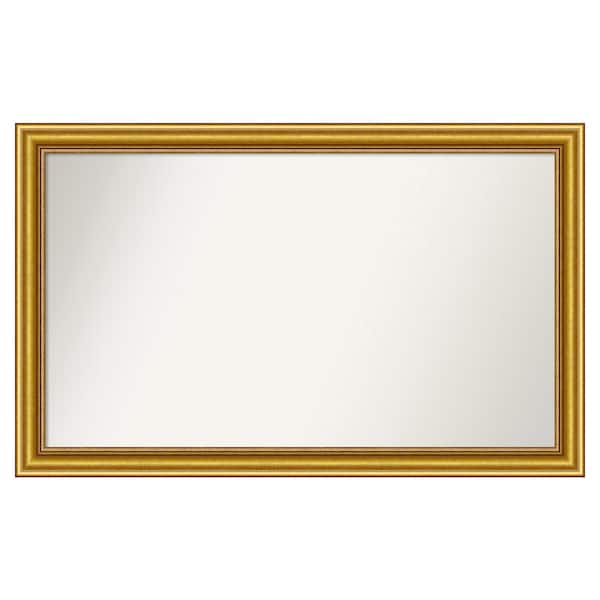Amanti Art Townhouse Gold 39.75 in. x 24.75 in. Custom Non-Beveled Wood Framed Batthroom Vanity Wall Mirror