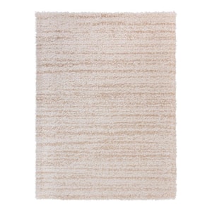 Thayer Abrash Ivory 9 ft. x 13 ft. Abstract Shag Indoor Area Rug