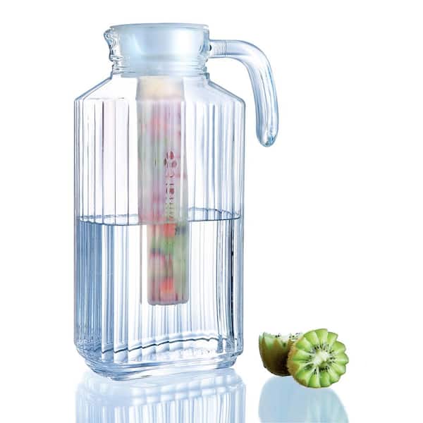  The Lotus vaso de vidrio para té con infusor + colador para  hojas sueltas de té y agua de fruta. Botella de viaje de 15 onzas con tapa  de bambú. Regalo