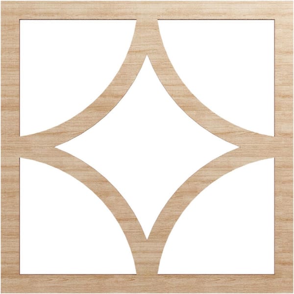Ekena Millwork 0.375 in. x 10.25 in. x 16 in. Wood Medallion Moulding