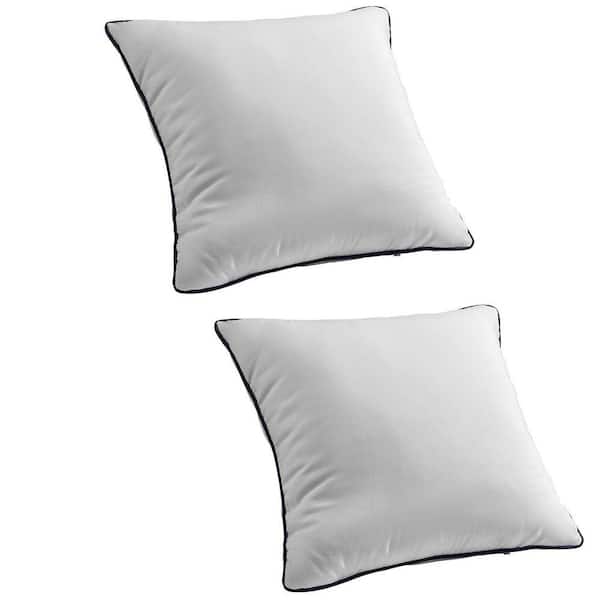 20 x 20 in. Throw Pillow Inserts Set of 2 Firm and Fluffy Decorative Down Alternative Pillows w/ Polyester Fiber Square