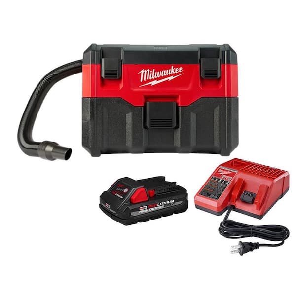 Milwaukee M18 18-Volt 2 Gal. Lithium-Ion Cordless Wet/Dry Vacuum W/ 3.0 Ah Battery and Charger
