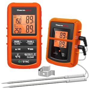 Wireless Meat Thermometer Digital Grill Smoker BBQ Thermometer with Two Probes