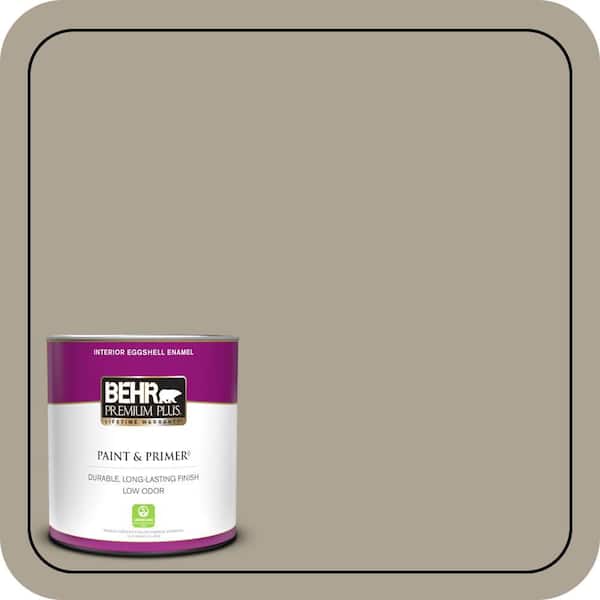 BEHR PREMIUM PLUS 1 qt. Home Decorators Collection #HDC-NT-14 Smoked Tan Eggshell Enamel Low Odor Interior Paint & Primer