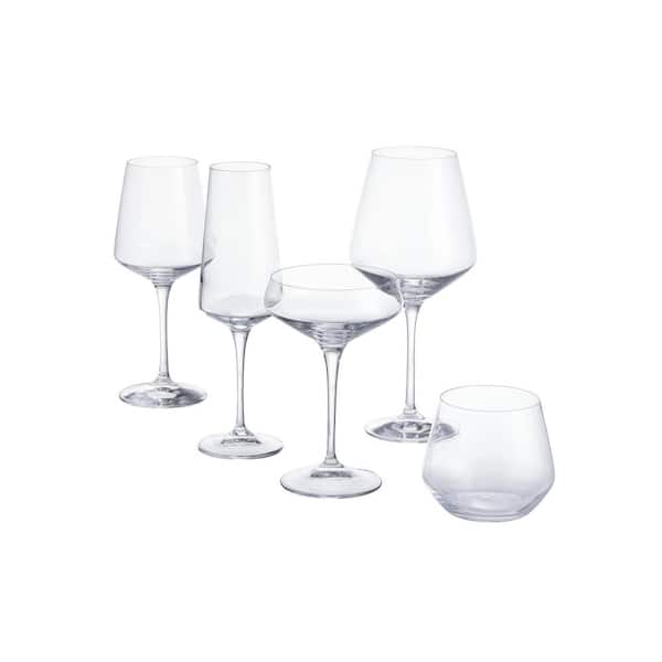 Stemless Wine Glasses Set 4 (18 oz) – Hand-Blown Crystal  Lead-Free Short Wine Glasses – Elegant Modern Round Wine Glasses for  Hosting Parties: Wine Glasses
