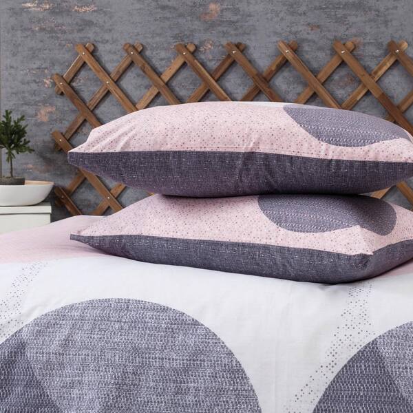 Pink Queen Size Duvet Cover 1, Peach And Grey Duvet Cover Set