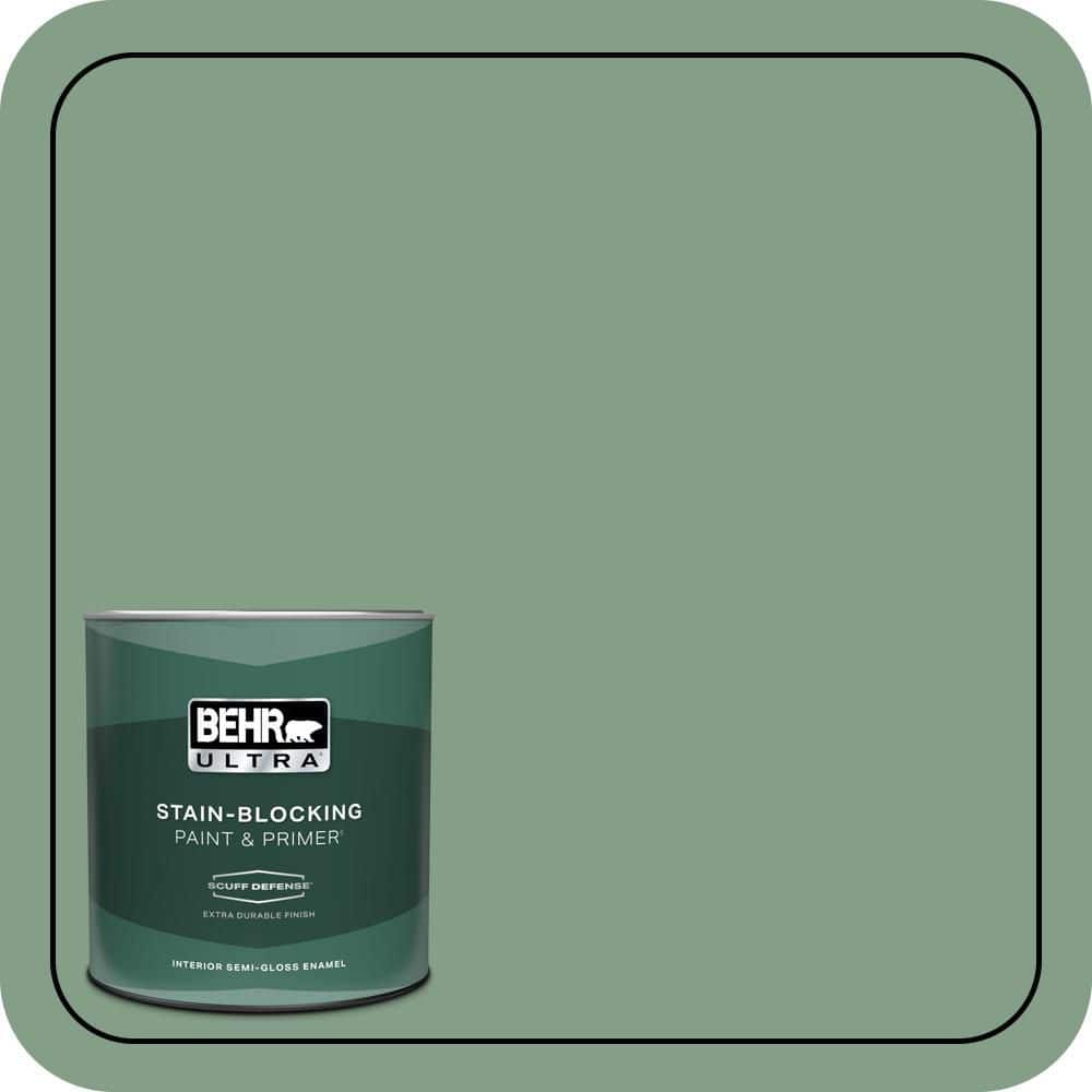 1 qt. #S410-5 Track Green Extra Durable Semi-Gloss Enamel Interior Paint & Primer price history on PriceWatchPro