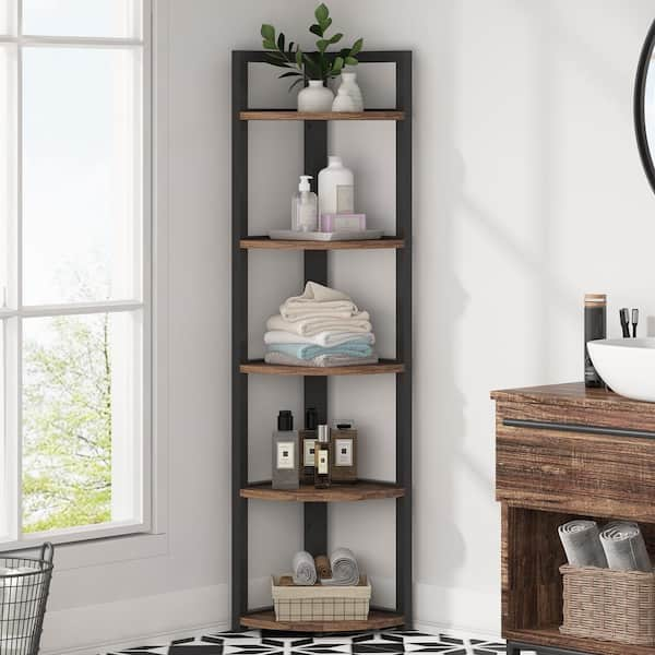 BYBLIGHT 56.5 in. White Wood 5-Shelf Ladder Bookcase Modern Bookshelf with  5-Tier Shelves BB-C0262GX - The Home Depot