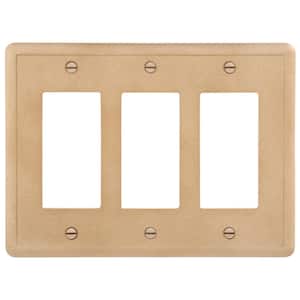 Brown 3-Gang GFCI Wall Plate (1-Pack)