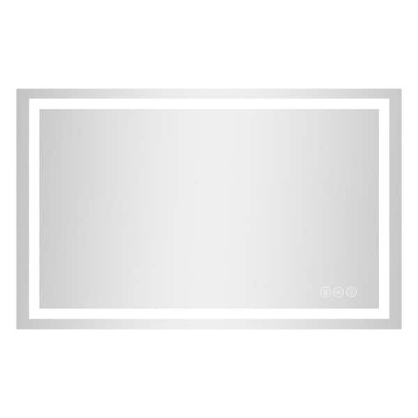 30 in. W x 48 in. H Modern Rectangular Frameless Wall Mounted Wall Mirror