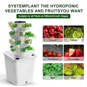 Standard Hydroponic Tower - 20 hole 4 Tier Kit Indoor Hydroponic Garden - Vertical Hydroponic Garden