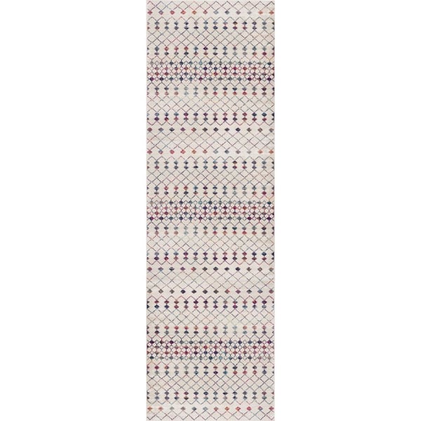 Rug Branch Savannah Cream (2 ft. x 18 ft.) Abstract - 2 ft. 3 in. x 18 ft. Modern Abstract Runner Area Rug