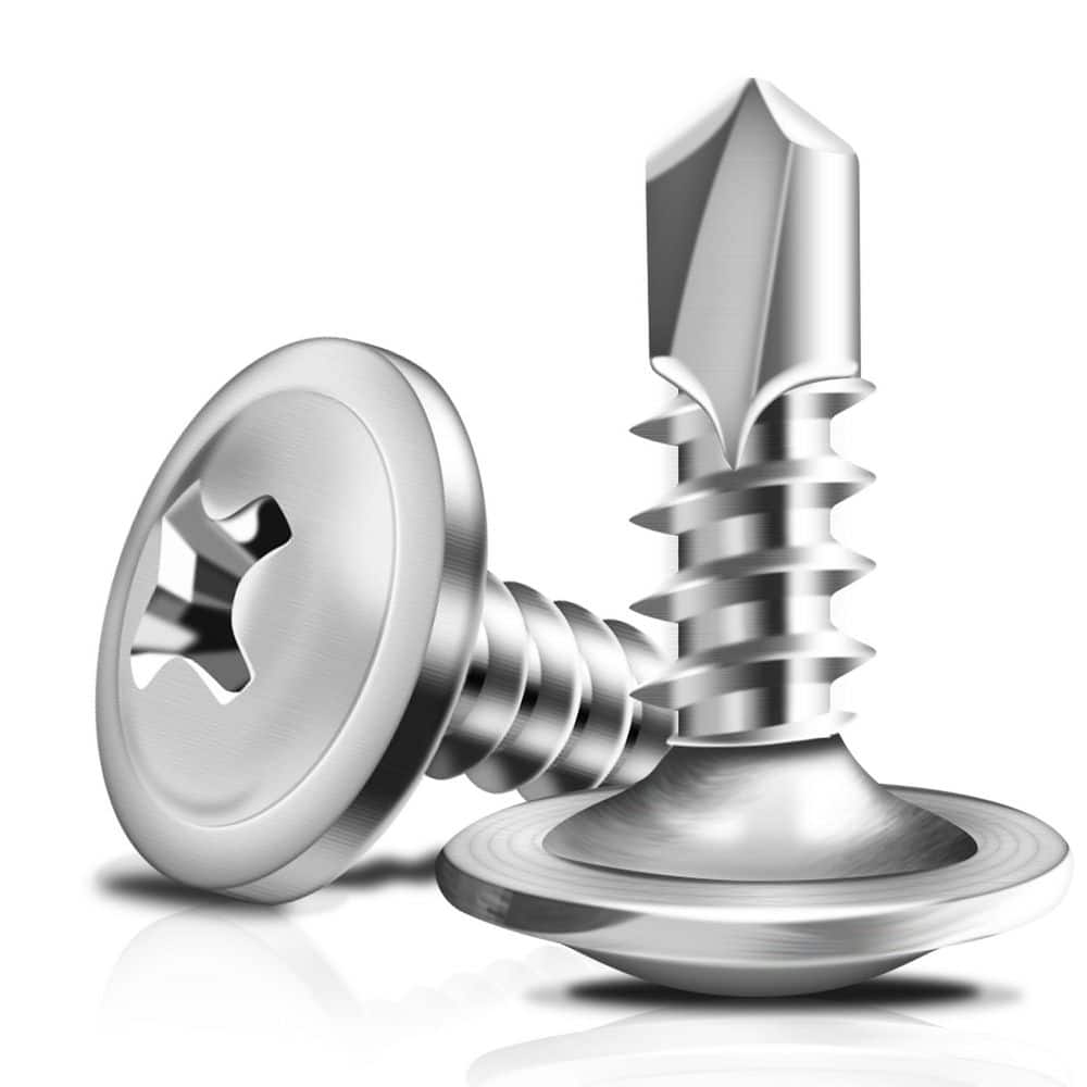 "#10 x 1/2 in. 410 Stainless Steel Phillips Truss Head Self Drilling Sheet Metal Screw (100-Pack)" price history on PriceWatchPro