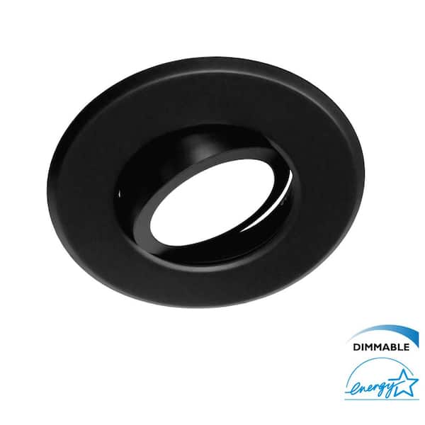 NICOR DLG56 Series 6 in. 3000K Black Integrated LED Recessed Gimbal Trim