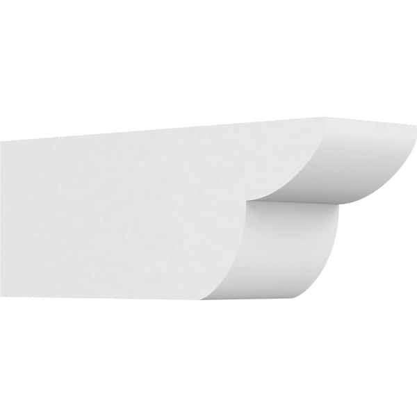 Ekena Millwork 5 in. x 6 in. x 16 in. Standard Crestline Architectural Grade PVC Rafter Tail Brace