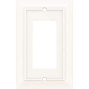 Architectural White 1-Gang Single Decorator Wall Plate (1-Pack)