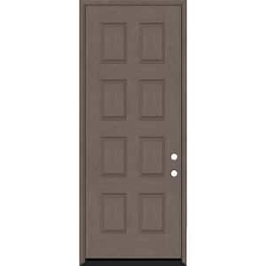 Regency 36 in. x 96 in. 8-Panel LHIS Ashwood Stain Mahogany Fiberglass Prehung Front Door