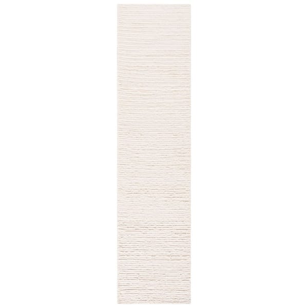 Casablanca 2 ft. x 11 ft. Ivory Marle Striped Runner Rug
