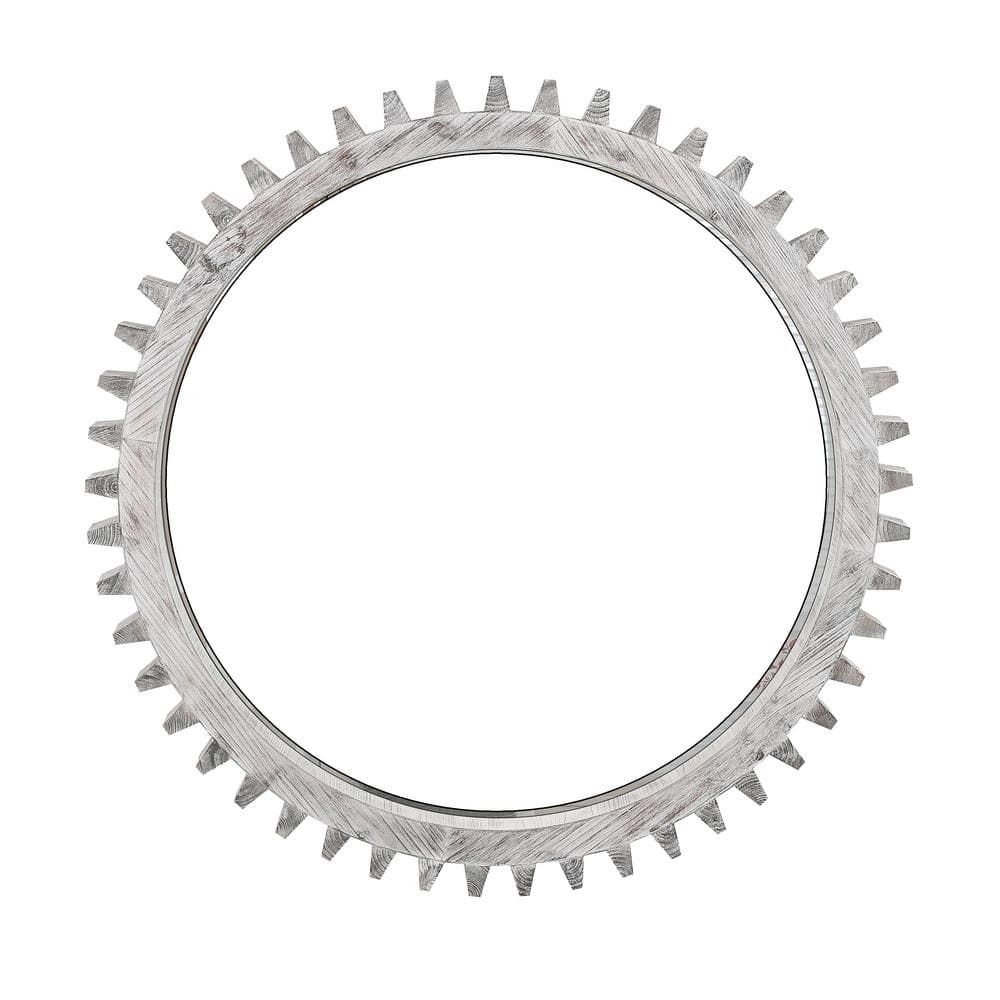 Antique White Washed 34 in. W x 34 in. H American Design, Antique Circular 