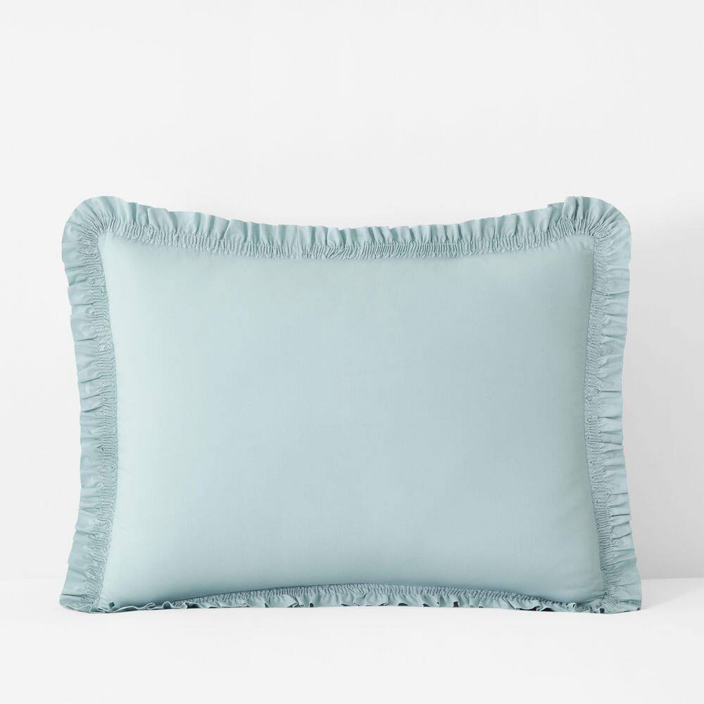 Company Cotton Ruffle Garment Wash Cloud Blue Standard Sham price history on PriceWatchPro