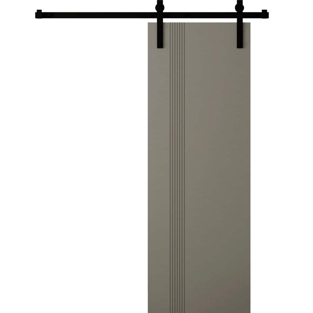 0112 42 in. x 84 in. Sold Core Dove Grey Color Wood Sliding Barn Door with Hardware Kit price history on PriceWatchPro