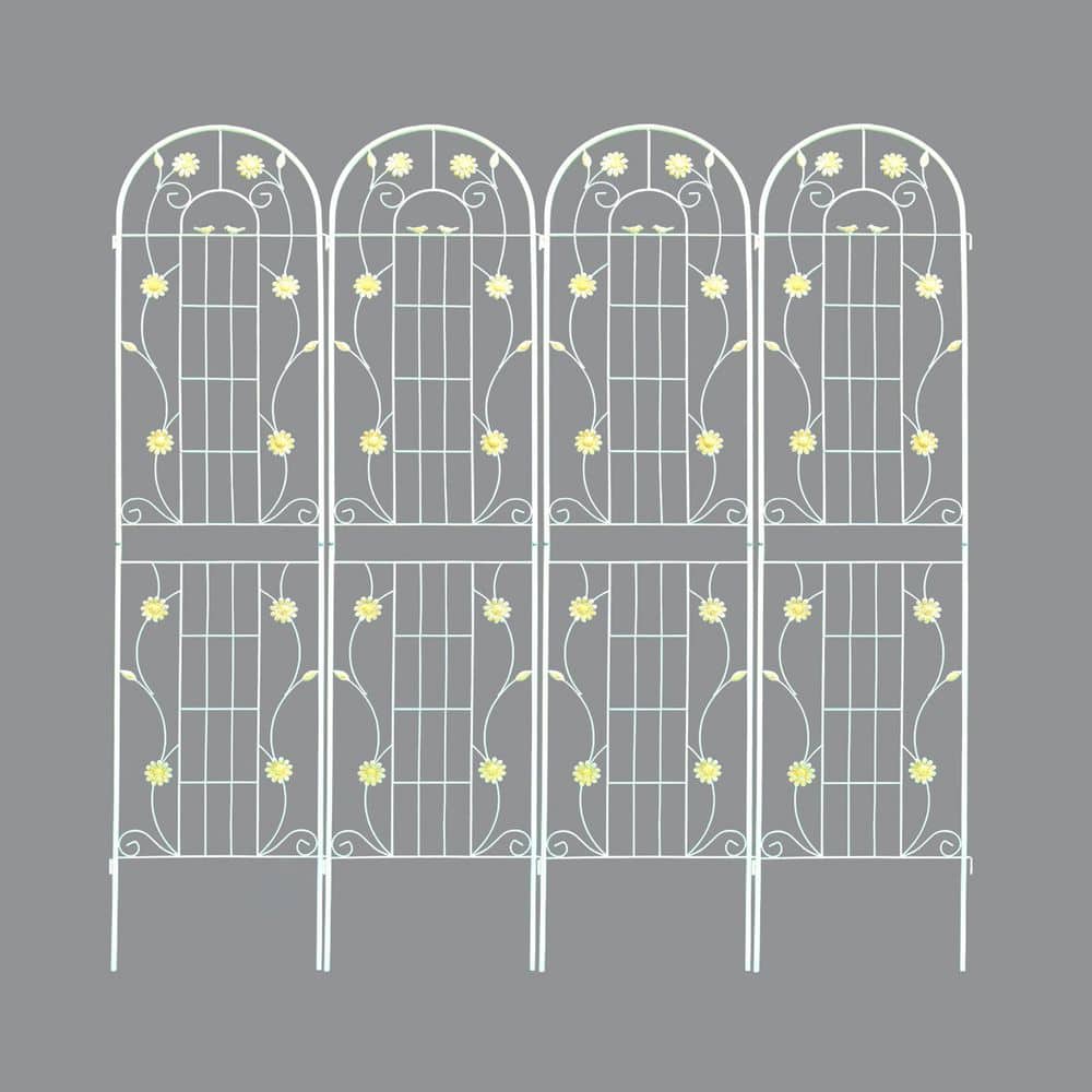 86.7 in. Outdoor Flower Support, Metal Garden Trellis, Rustproof Trellis fo