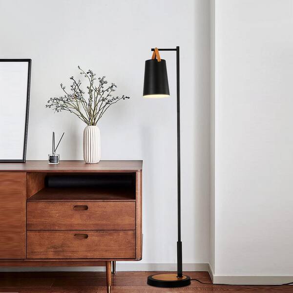 Spitzer 61 In Black Arched Floor Lamp, Thin Floor Lamp With Shade