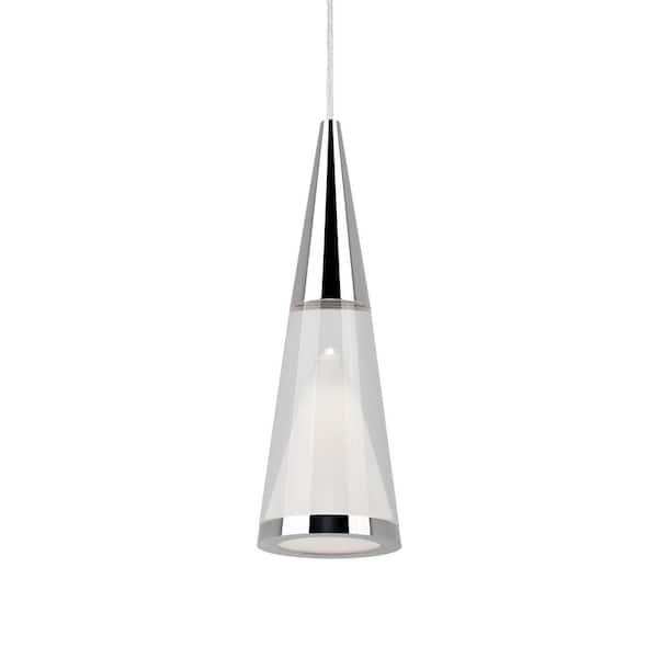 Radionic Hi Tech Morris 1-Light 40-Watt Equivalence Chrome Integrated LED Pendant