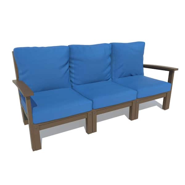 Highwood Bespoke Deep Seating 1-Piece Plastic Outdoor Couch with Cushions