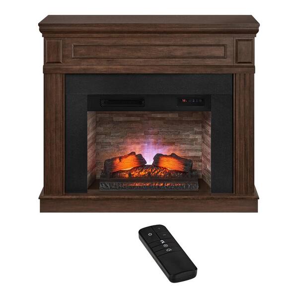 StyleWell Grantley 50 in. W Freestanding Electric Fireplace Mantel in Simply  Brown 150649 - The Home Depot