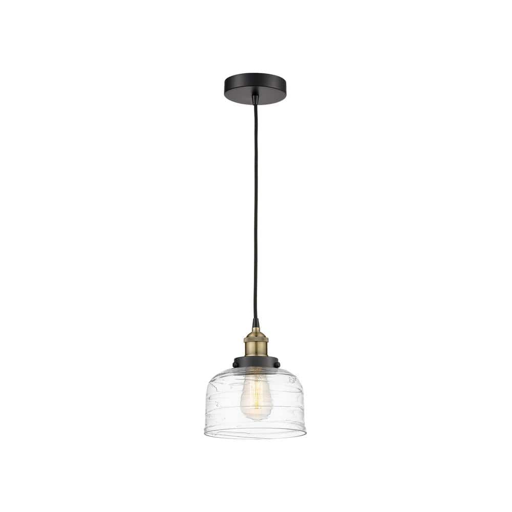 Bell 100-Watt 1-Light Black Antique Brass Standard Mini Pendant Light with Clear Glass Shade, No Bulbs Included price history on PriceWatchPro