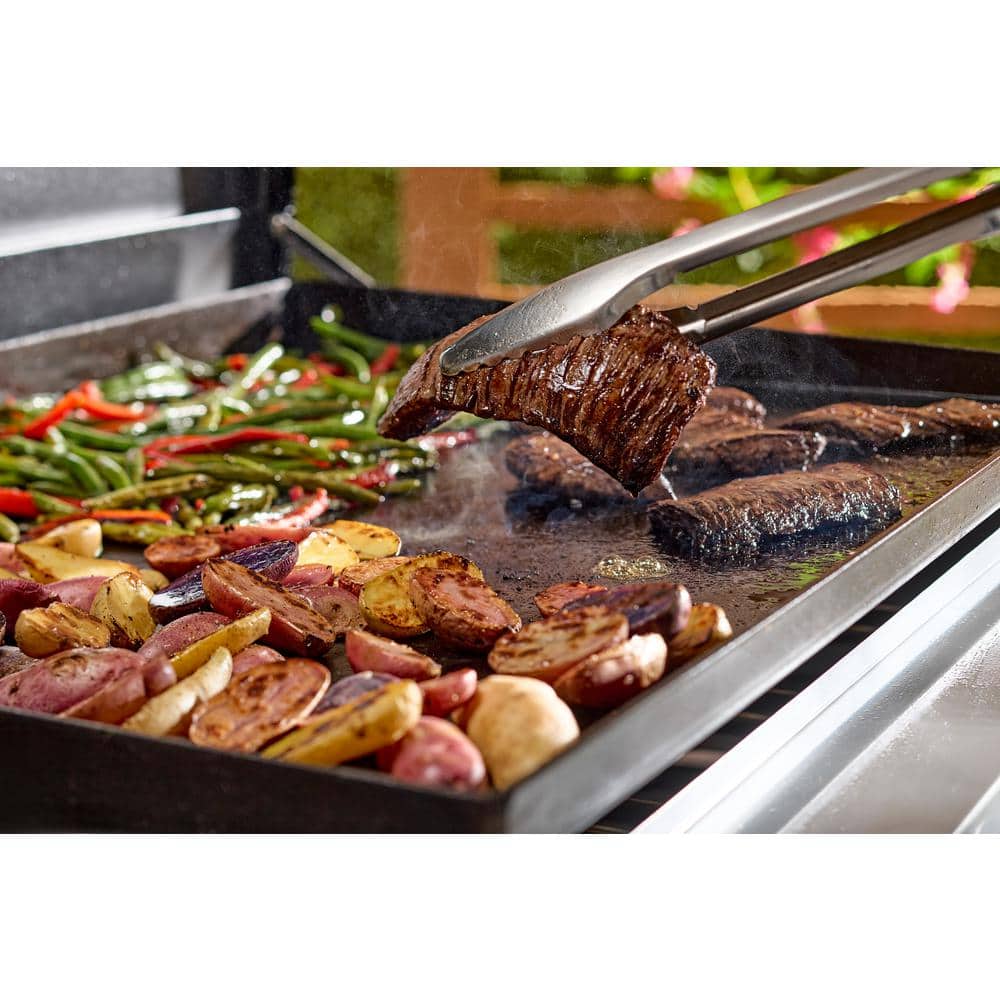 Weber 36-Inch Black Propane Gas Griddle with Side Tables