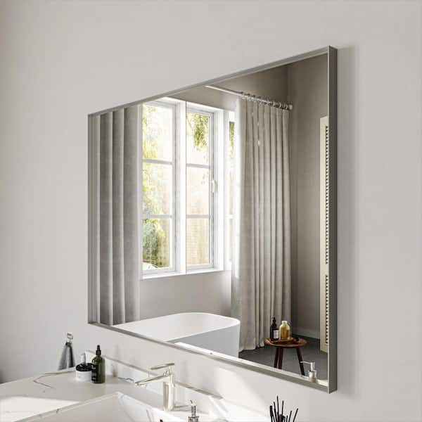 Reviews for ORGANNICE 55 in. W x 30 in. H Silver Aluminum Rectangle ...