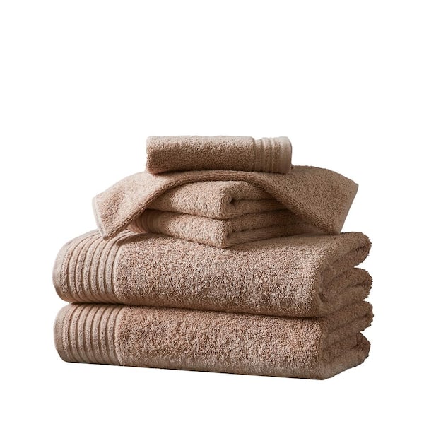 FRESHFOLDS Desert Rose Featherspun Cotton Ultra Soft 6-Piece Towel Set