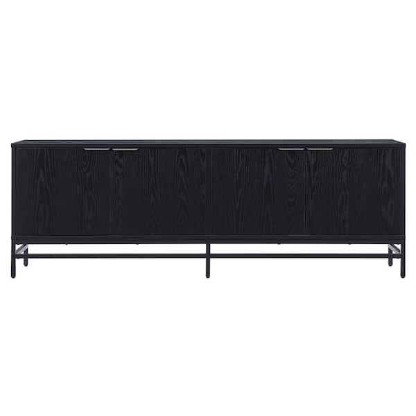 Meyer&Cross Campello 70 in. Black Grain TV Stand Fits TV's up to 78 in.