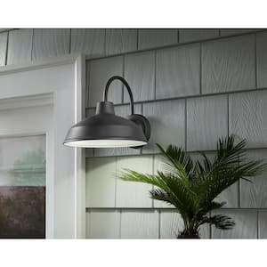 10 in. Bronze LED Barn Light Outdoor Wall Lantern Sconce
