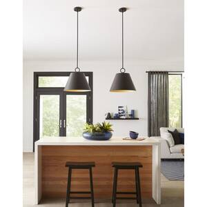 Parkhurst Collection 18 in. 3-Light Matte Black New Traditional Pendant for Kitchen