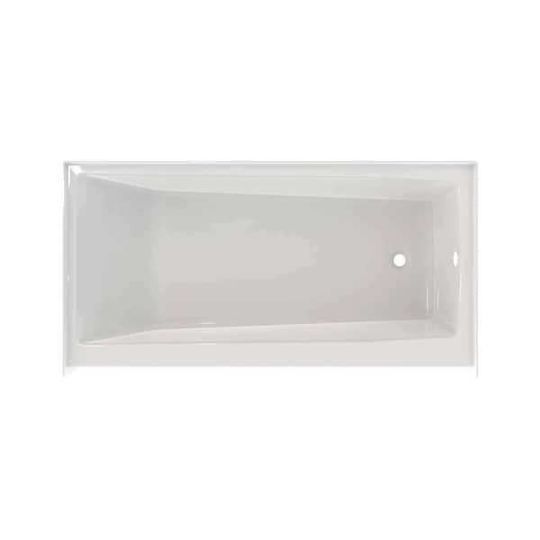 Prism 60 in. x 36 in. Acrylic Alcove Soaking Bathtub with Right-Hand Drain in White