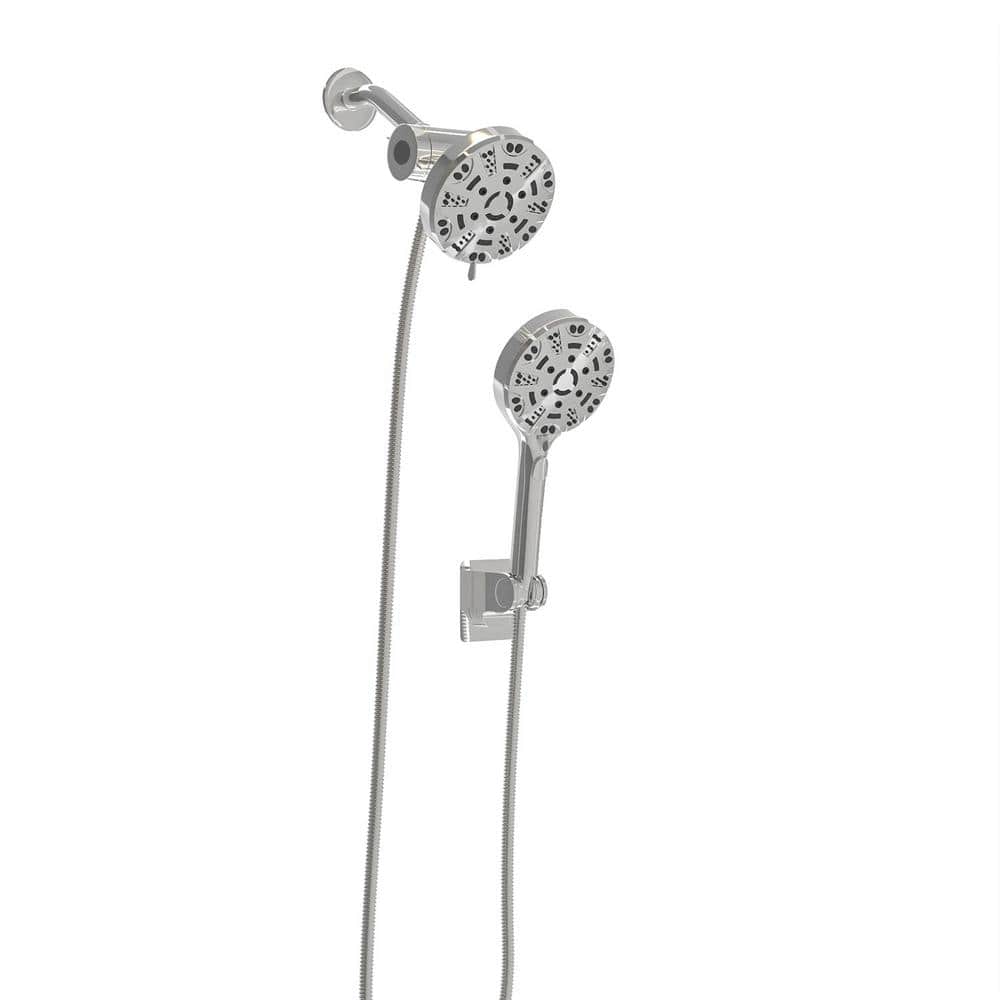 8-Spray Patterns 4.7 in. Dual Shower Heads Wall Mount and Handheld Shower H