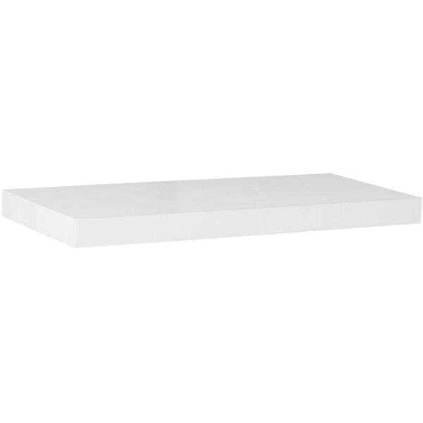 Home Decorators Collection 17.7 in. W x 7.75 in. D x 1.25 in. H White Slim MDF Floating Shelf