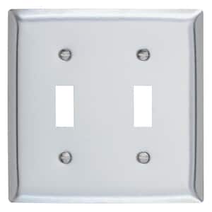 Pass & Seymour 302/304 S/S 2 Gang 2 Toggle Wall Plate, Stainless Steel (1-Pack)