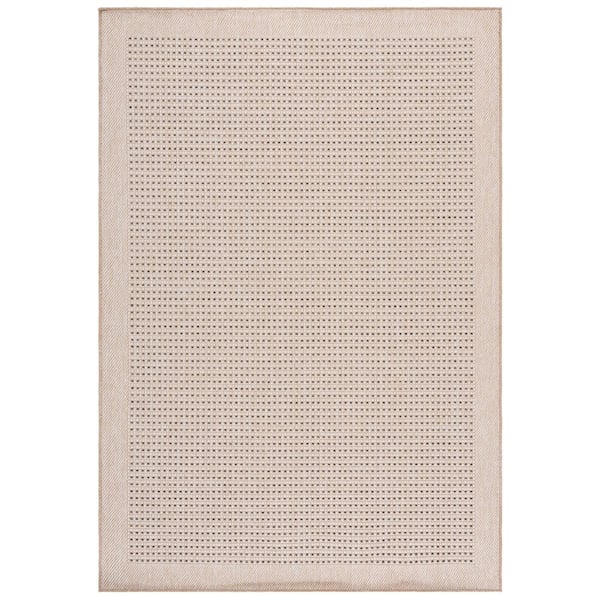 SAFAVIEH Sisal Performance 4 ft. x 6 ft. Beige/Natural Geometric Checkered Area Rug