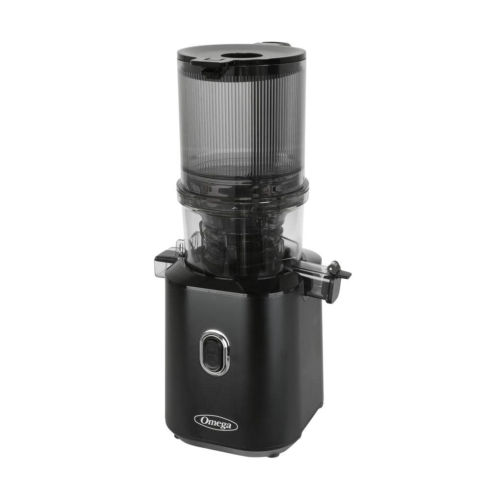 Omega Black Electric Masticating Juicer with Pulp Receptacle