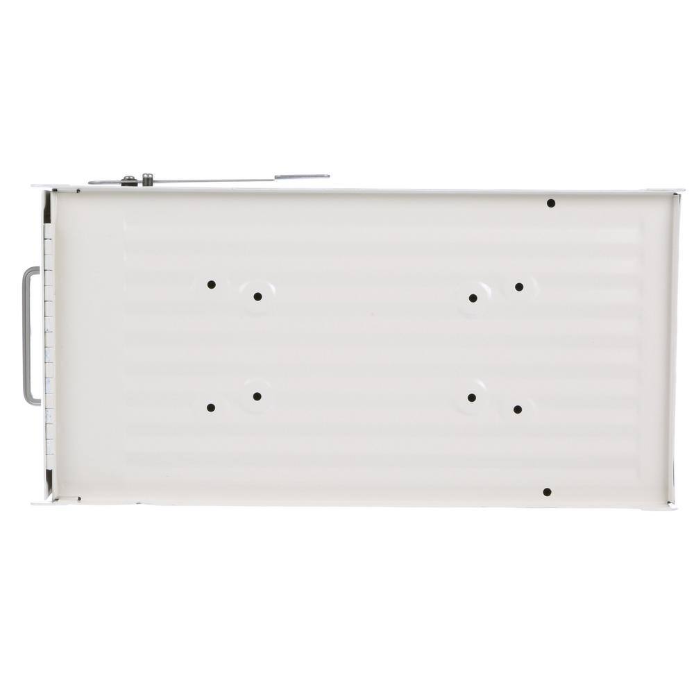 Large White Steel Locking Post Mount Mailbox