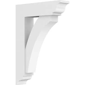 3 in. x 22 in. x 16 in. Thorton Bracket with Traditional Ends, Standard Architectural Grade PVC Bracket
